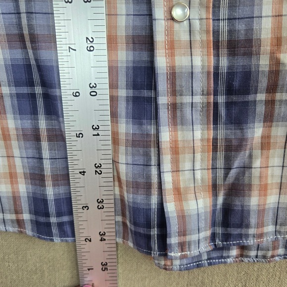 Ely Cattleman Men's Tall Western Plaid Long Sleeve‎ Shirt Cowboy 3XLT - Picture 3 of 8